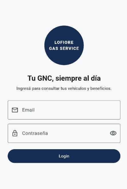 Acceso a la aplicación móvil para clientes LoFiore